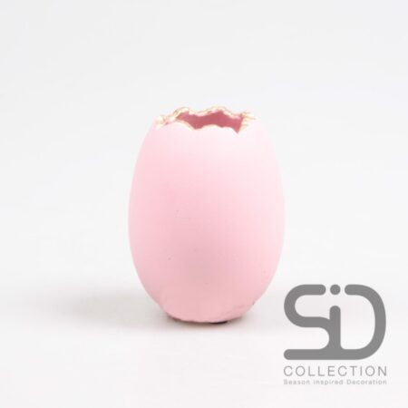 Vaas ei 7.5x7.5x10cm roze | Season Inspired Decoration