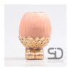 Vaas eikel op voet 13cm beigerood | Season Inspired Decoration