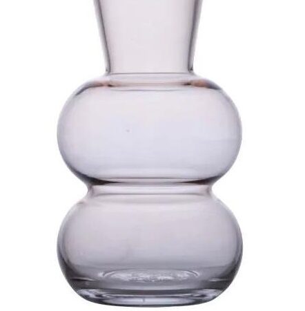 Vaas glas Amalia Ø12x20cm beige | B-Living
