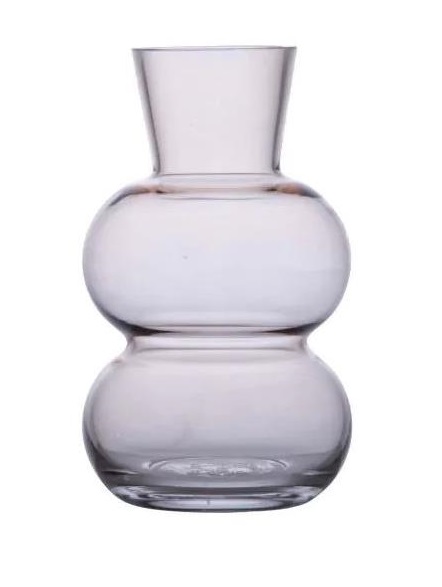 Vaas glas Amalia Ø12x20cm beige | B-Living
