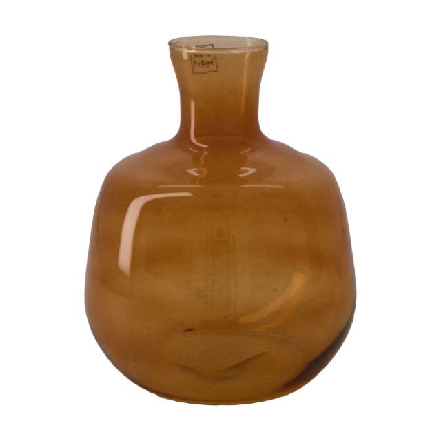 Vaas glas Ø16.5x19cm bruin | Naturel Collections