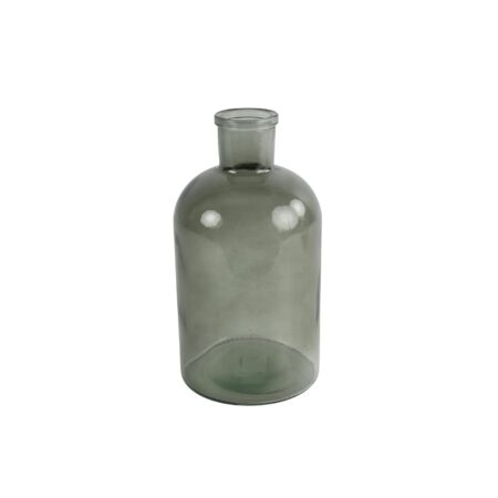 Vaas glas grijs 14x14x27cm | Countryfield