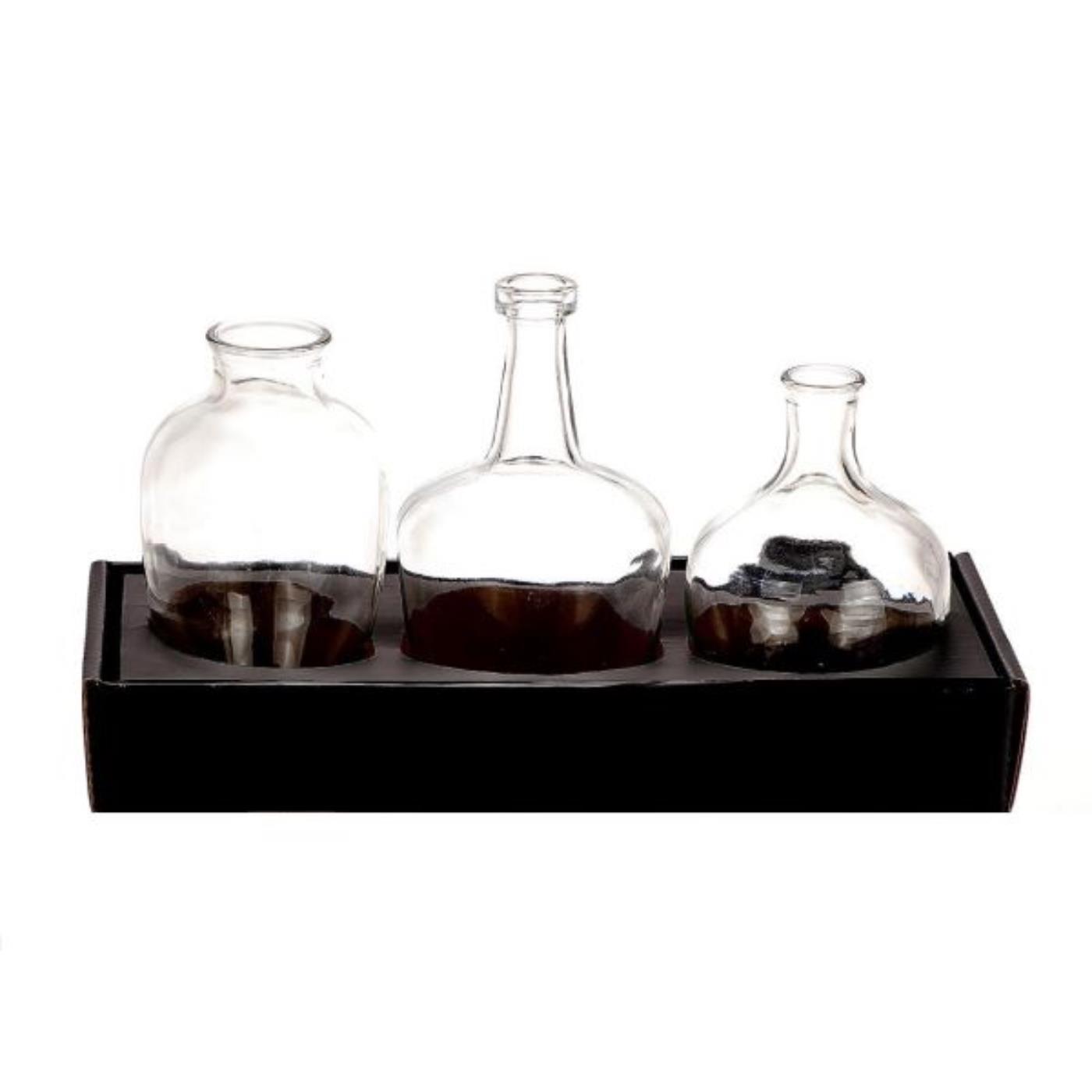 Vaas glas transparant set a 3 | HBX natural living