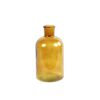 Vaas glazen fles geel 14