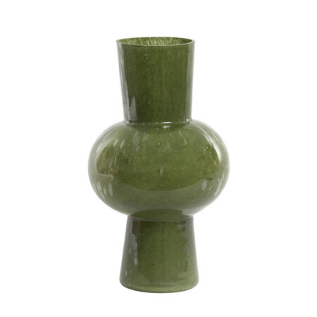 Vaas halley glas olijf groen L | Light & Living