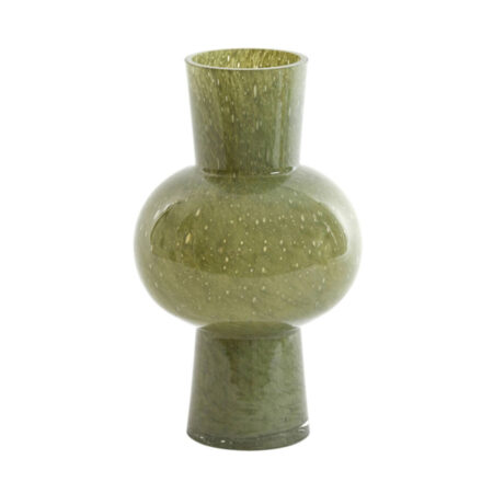 Vaas halley glas olijf groen M | Light & Living
