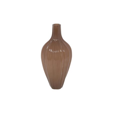 Vaas hoog Eline mat bruin Ø16xH36cm | Countryfield
