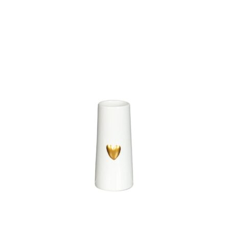 Vaas met Hart wit Ø6 h.13 cm | Ideas 4 Seasons