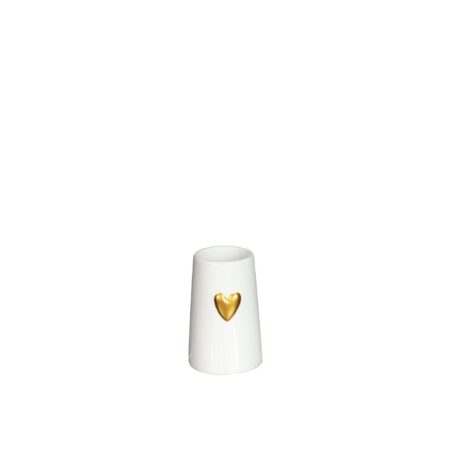Vaas met Hart wit Ø6 h.9 cm | Ideas 4 Seasons