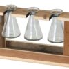 Vaasjes 3 stuks in houder 29.5x7.5x17cm | Dijk Natural Collections