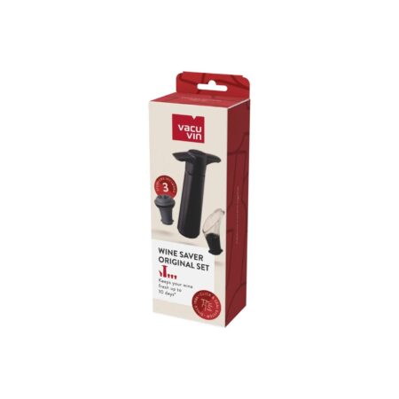 Vacu Vin Wine Saver 5-delige set zwart | Vacu Vin