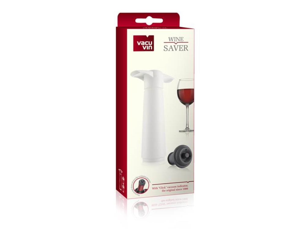 Vacu Vin wine saver wit met 2 doppen | Vacu Vin