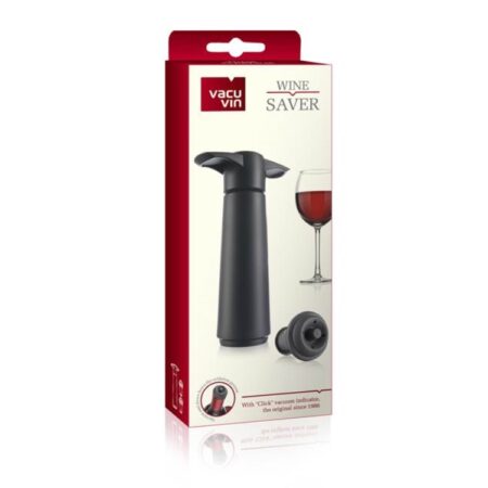 Vacu Vin wine saver zwart met 2 doppen | Vacu Vin
