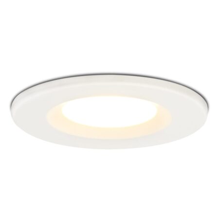 Venezia LED inbouwspot - 6 Watt 650 lumen - 2700K warm wit - Dimbaar - Rond - IP65 waterdicht - Wit - Voor binnen buiten en badkamer | HOFTRONIC