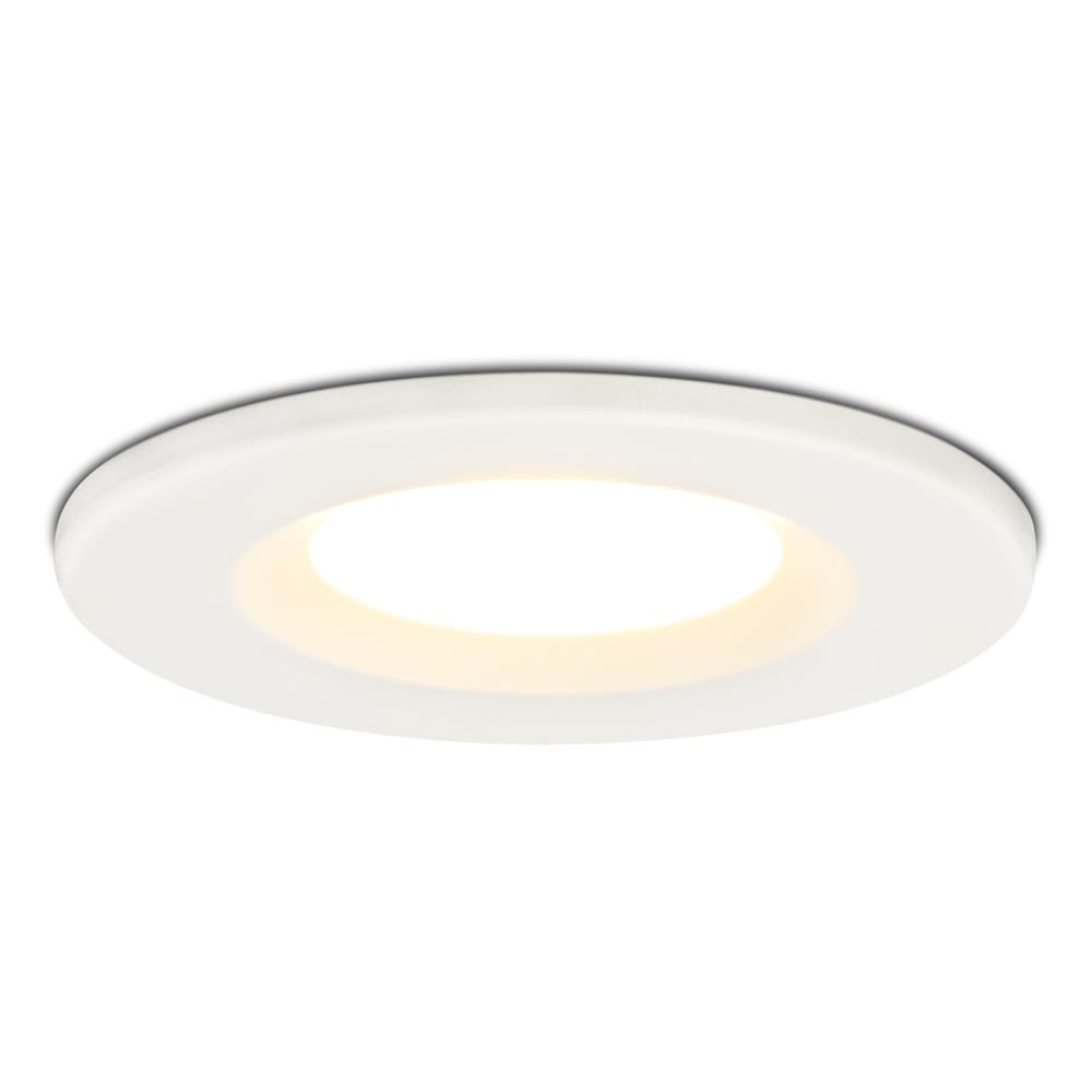 Venezia LED inbouwspot - 6 Watt 650 lumen - 2700K warm wit - Dimbaar - Rond - IP65 waterdicht - Wit - Voor binnen buiten en badkamer | HOFTRONIC