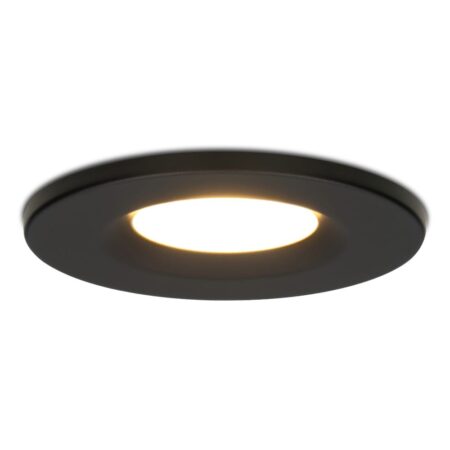 Venezia LED inbouwspot - 6 Watt 650 lumen - 2700K warm wit - Dimbaar - Rond - IP65 waterdicht - Zwart - Voor binnen