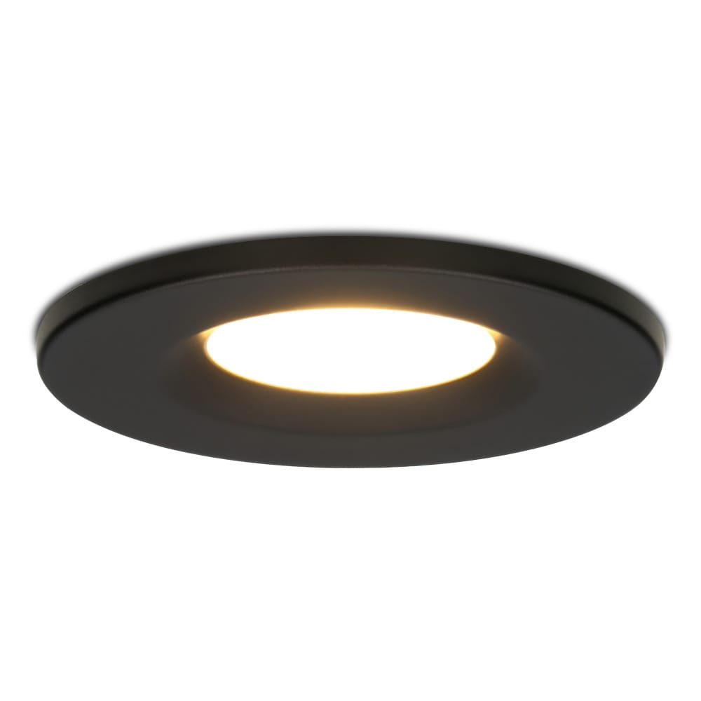 Venezia LED inbouwspot - 6 Watt 650 lumen - 2700K warm wit - Dimbaar - Rond - IP65 waterdicht - Zwart - Voor binnen