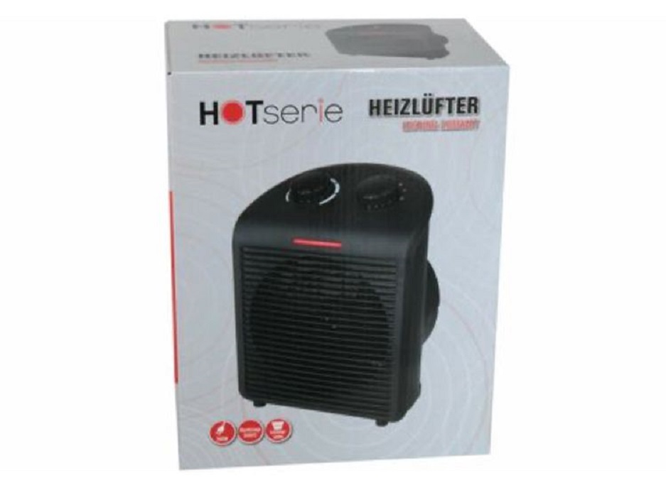 Ventilatorkachel 2000W zwart 2 standen | Merkloos