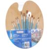 Verf palet hout met 12 penselen | Creative Kids
