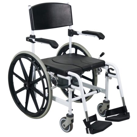 Verrijdbare douchestoel en toiletstoel in 1 met 24'' wielen | MultiMotion | MultiMotion