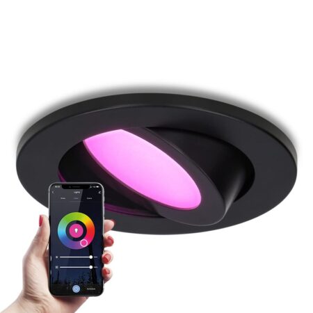 Vienna - Smart inbouwspot - IP65 waterdicht - 6 Watt 450 Lumen - Wifi + Bluetooth - RGBWW - GU10 - Google Home
