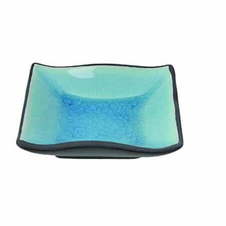 Vierkant Bord - Glassy Turquoise - 9 x 9cm | Tokyo Design Studio