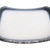 Vierkant Porseleinen Bord - Tajimi - Grijs/Wit - 14.5 x 14.5 x 2cm