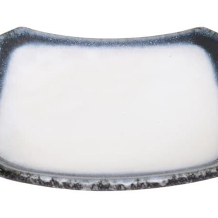 Vierkant Porseleinen Bord - Tajimi - Grijs/Wit - 14.5 x 14.5 x 2cm | Tokyo Design Studio