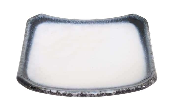 Vierkant Porseleinen Bord - Tajimi - Grijs/Wit - 14.5 x 14.5 x 2cm | Tokyo Design Studio