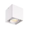 Vierkante LED Opbouwspot Esto - Kantelbaar - Dimbaar - 2700K warm wit - 4 Watt 345 lumen - GU10 - Plafondspot - Voor binnen - Vervangbare afdekring - Wit | HOFTRONIC