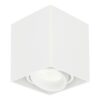 Vierkante LED Opbouwspot Esto - Kantelbaar - Dimbaar - 4000K neutraal wit - 4 Watt 345 Lumen - GU10 - Plafondspot - Voor binnen - Vervangbare afdekring - Wit | HOFTRONIC