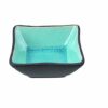 Vierkante Schaal - Glassy Turquoise - Zwart/Turquoise - 8.5 x 8.5 x 3cm | Tokyo Design Studio