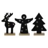 Vilt kerstfiguur op houten voet 8xLED | Svenska Living