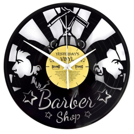 Vinyl klok kapper - Barbershop van Gerecyclede Plaat | Yesterdays Vinyl