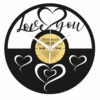 Vinyl wandklok Love You - Van echte LP - Geschenkverpakking | Yesterdays Vinyl