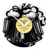 Vinyl wandklok proost bier | Yesterdays Vinyl