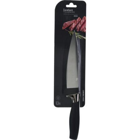 Vleesmes zwart handvat 33cm | Excellent Houseware