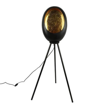 Vloerlamp Eggy L Zwart Goud | Countryfield