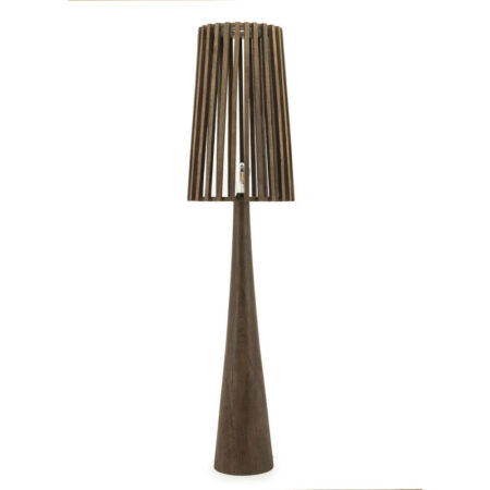 Vloerlamp Guard brown mango hout | By-Boo