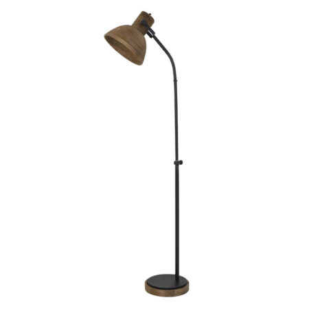 Vloerlamp Imbert hout bruin zwart | Light & Living