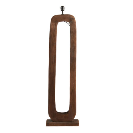 Vloerlamp Kelafo hout choc bruin | Light & Living