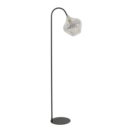 Vloerlamp Rakel mat zwart+smoke | Light & Living