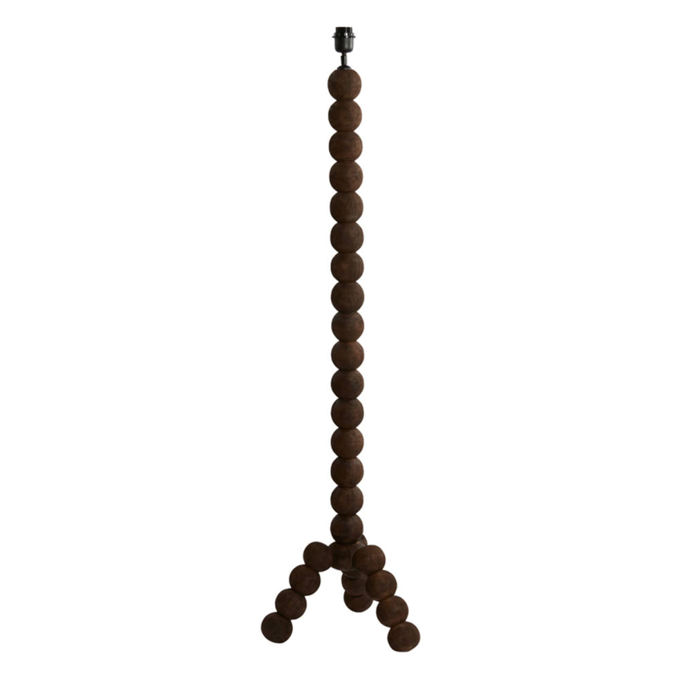 Vloerlamp Veglio Hout mat donker bruin |
