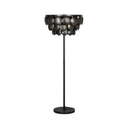 Vloerlamp schijf zwart 2286 | Hoogendam