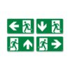 Vluchtwegsticker set voor Tumu noodverlichting - Richtingen boven/onder/links/rechts | HOFTRONIC