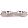 Voerbak met mat en stalen bak 45x27 Duo | PET