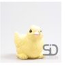 Vogel met bakje 12x8x7.5cm geel | Season Inspired Decoration