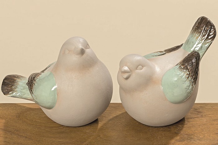 Vogelsetje veelkleurig terracotta | Boltze