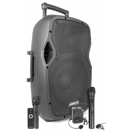 Vonyx AP1200PA Mobiele bluetooth luidspreker met 3 microfoons | Vonyx
