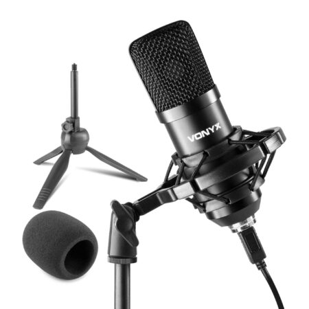 Vonyx CM300B USB studio condensator microfoon - Zwart | Vonyx
